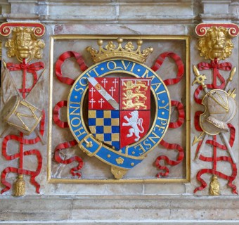 Tomb of Henry Howard, Earl of Surrey, died 1547, Framlingham church, Suffolk, England, UK, coat of