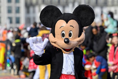 Carnival reveller Mickey Mouse