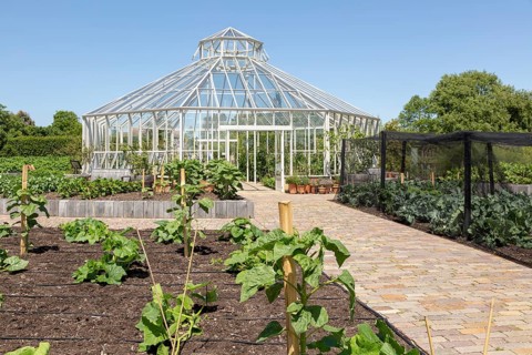 Royal Horticultural Society gardens at Hyde Hall, Essex, England, UK Global Growth Vegetable Garden