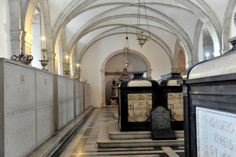 Stone sarcophagi, burial place of the House of Braganza, Monastery of Sao Vicente de Fora, built