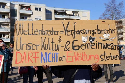 Speyer: Corona protests against the federal government's measures. The protests were organised by