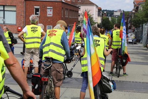 Ramstein 2021 peace camp bicycle demonstration: A bicycle demonstration took place on Saturday