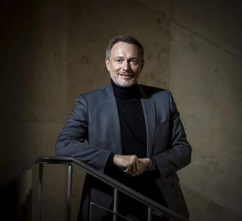 Christian Lindner (FDP), Federal Minister of Finance, photographed in the stairwell of the Federal