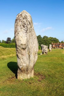 Standing stones in south west quadrant neolithic stone circle henge prehistoric monument, Avebury,