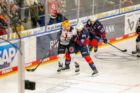 Game scene Adler Mannheim against Fischtown Pinguins Bremerhaven (PENNY DEL, German Ice Hockey