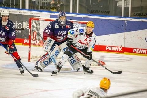 Game scene Adler Mannheim against Fischtown Pinguins Bremerhaven (PENNY DEL, German Ice Hockey