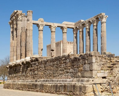 Templo Romano, Roman temple, ruins dating from 2nd or early 3rd century, commonly referred to as