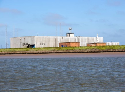Lady Florence boat trip cruise River Ore, Orford Ness, Suffolk, England BBC World Service radio
