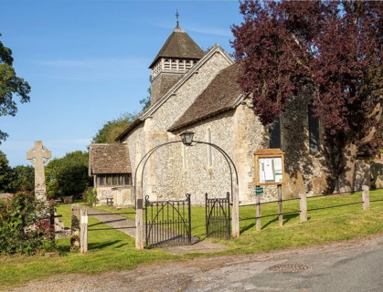 Village parish church of All Saints, Froxfield, Wiltshire, England, UK