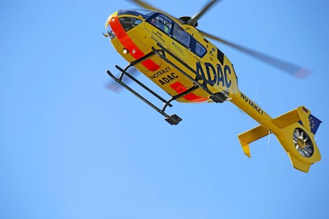 Rescue helicopter Christoph 5, BG Clinic Ludwigshafen on duty