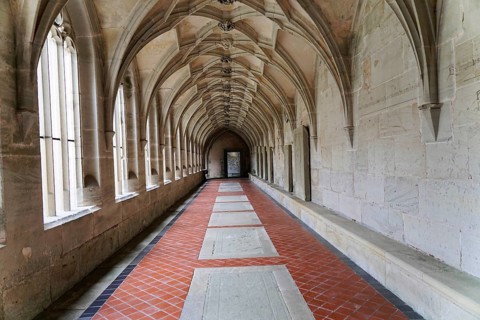 Cloister, Cistercian monastery Bebenhausen, Tuebingen, Baden-Wuerttemberg, Germany, Europe