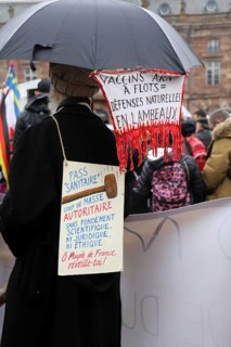 Strasbourg, France: Large demonstration for freedom against the corona measures and the vaccination