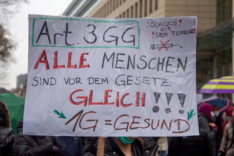 Demonstration in Frankfurt against the corona measures: The demonstration was broken up after a few
