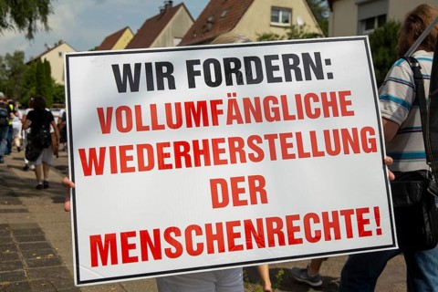 Demonstration in Landau, Palatinate: The demonstration was directed against the government's