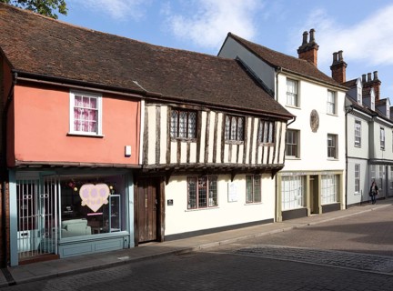 Historic buildings in Fore Street, Ipswich, Suffolk, England, UK