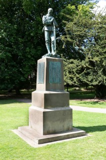 Boer war memorial monument in Christchurch Park, Ipswich, Suffolk, England, UK