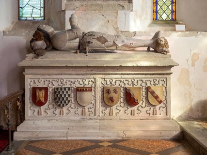 Tomb of Sir John Seymour d 1590 father of Queen Jane Seymour, Great Bedwyn church, Wiltshire,