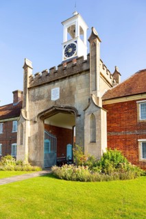 Historic almshouses Somerset hospital, Froxfield, Wiltshire, England, UK