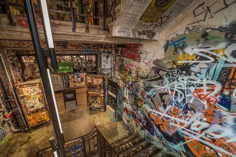 Graffiti in the stairwell of the former Kunsthaus Tacheles, now Museum Fotografiska, Am Tacheles
