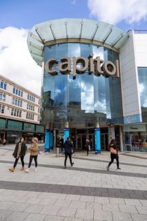 Capitol modern shopping centre development in city centre of Cardiff, South Wales, UK