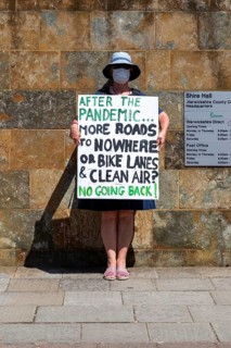 Extinction Rebellion climate change campaign silent protest, County Council HQ, Warwick,