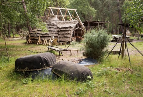 Hands on Heritage, site of reconstructed archaeological historic buildings, Tunstall forest,
