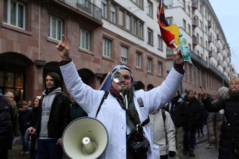 Strasbourg, France: Large demonstration for freedom against the corona measures and the vaccination