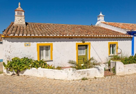 Traditional architecture building cottage style house Cacela Velha, Vila Real de Santo Antonio,