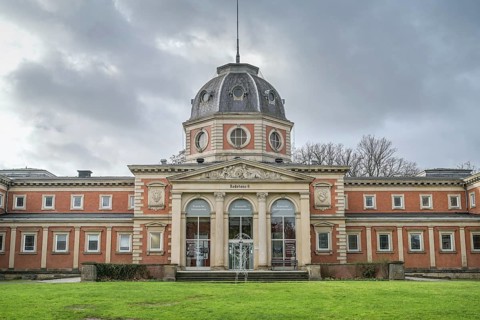 Badehaus II, spa garden, Bad Oeynhausen, North Rhine-Westphalia, Germany, Europe