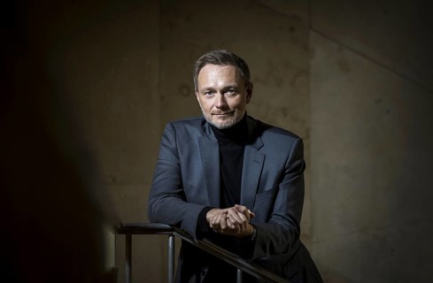 Christian Lindner (FDP), Federal Minister of Finance, photographed in the stairwell of the Federal