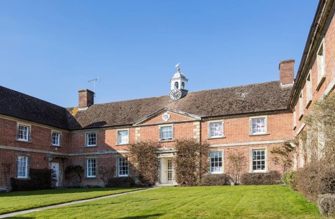 Almshouses of The Hospital of Saint John, Heytesbury, Wiltshire, England, UK present building dates
