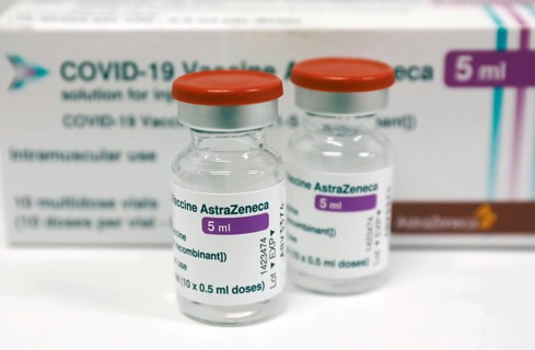 Vaccine vials and packs with the Covid19 vaccine Astra Zenica, Schoenefeld, 26/02/2021