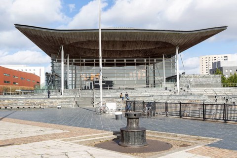 Welsh government senate building Cardiff, South Wales, UK Senedd, National Assembly for Wales 2005