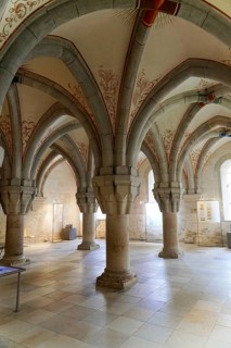 Ceiling with floral frescoes, Bebenhausen Cistercian Monastery, Tuebingen, Baden-Wuerttemberg,