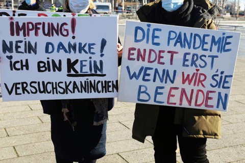 Mannheim: Demonstration against the corona measures. The demonstration was organised by an