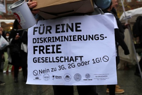 Strasbourg, France: Large demonstration for freedom against the corona measures and the vaccination