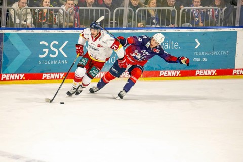 Game scene Adler Mannheim against Duesseldorfer EG (PENNY DEL, German Ice Hockey League)