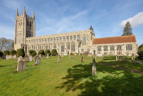 Holy Trinity Church, Long Melford, Suffolk, England, UK Perpendicular Gothic architecture built