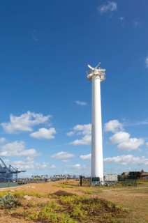 Easat Marine Radar tower for shipping at Landguard, Port of Felixstowe, Suffolk, England, UK