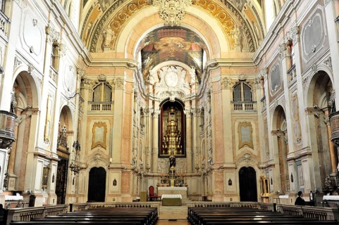 Interior view, Igreja da Encarnacao, Church of the Incarnation, built in 1708, Lisbon, Lisboa,