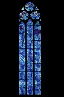 Marc Chagall window, stained glass, stained glass, church, blue, St. Stephen, St. Stephen's Church,