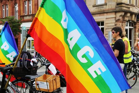 Ramstein 2021 peace camp bicycle demonstration: A bicycle demonstration took place on Saturday