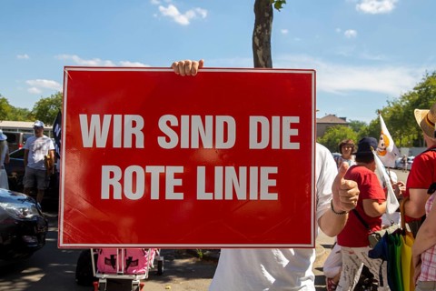 Demonstration in Landau, Palatinate: The demonstration was directed against the government's