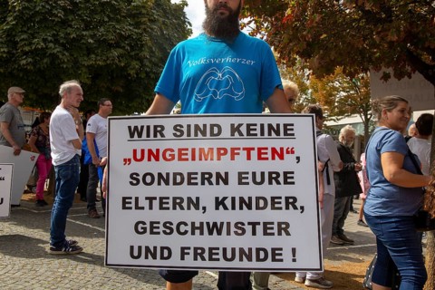 Lateral thinking demo in Darmstadt, Hesse: The demonstration was directed against the corona