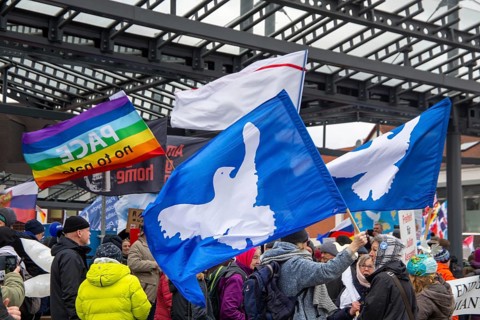 A large peace demonstration took place in Ramstein. Several thousand participants demonstrated