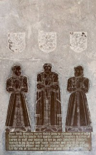 Church of Saint Peter and Paul, Pettistree, Suffolk, England, UK sixteenth century brass memorial
