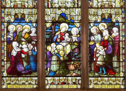 Stained glass east window by Lavers, Barraud, and Westlake c1891, All Saints church, Eyke, Suffolk,