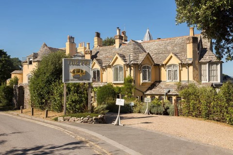 The Pig on the Beach hotel and restaurant, Studland, Swanage, Dorset, England, UK