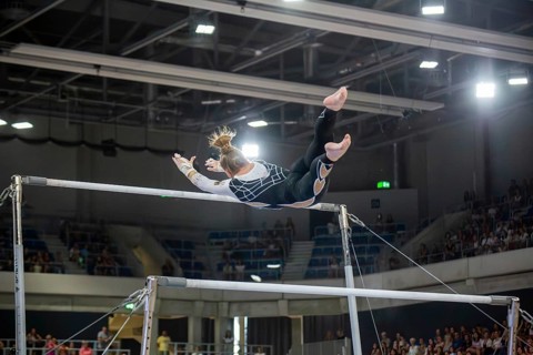 Heidelberg, 9 September 2023: Women's apparatus gymnastics national competition in the SNP Dome in