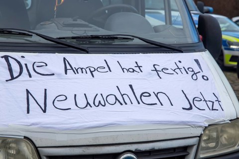 Farmers' protests in Ludwigshafen am Rhein: large demonstration by farmers from the Southern